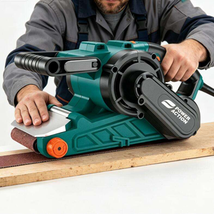 Mini <span class=keywords><strong>ponceuse</strong></span> <span class=keywords><strong>à</strong></span> <span class=keywords><strong>bande</strong></span> électrique automatique portable 76x533mm <span class=keywords><strong>à</strong></span> vitesse variable pour le polissage et le meulage du bois et du métal, avec aspiration des poussières - Vente en gros - Product Image 6