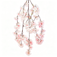 Harga Pabrik Ranting Bunga Sakura Tiruan Realistis dari Sutra, Semprotan Sakura Nordik untuk Dekorasi Rumah, Kantor, Thanksgiving, Natal