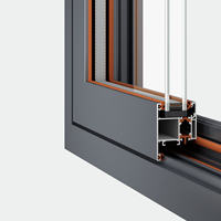 Standard-Hurrikan-Schutzfenster mit thermischer Trennung, Aluminium-Doppelverglasung, energieeffizientes Schiebefenster für Häuser
