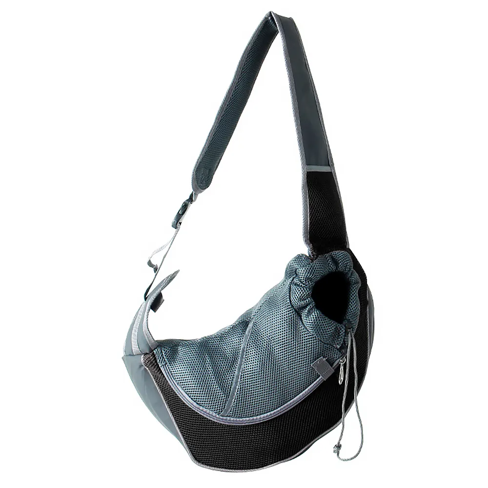 Wholesale Pet Dog Carrier Breathable Mesh Travel Safe Sling Bag Carrier Slings With Extra Pocket Storage
