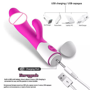 10 Speed Waterdichte Snelheid Vibrerende Dildo Siliconen Clitoris En G-Spot Konijn <span class=keywords><strong>Vibrator</strong></span> Dildo Voor Vrouwen Vrouw - Product Image 6