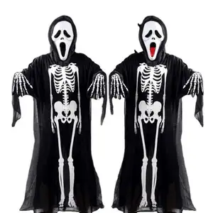 Adult Children Horror Masks Skeleton Ghost Clothes Masquerade Costumes Halloween Costumes Clothes