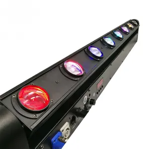 Dj Club DMX 512 RGBเลเซอร์ 8 ตาสีแดงเลเซอร์Beam LedหมุนไฟLED beam Light