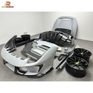 Kit de Conversión de Carrocería de Fibra de Carbono Estilo Pista para Ferrari 488 GTB 2015-2018, Parachoques, Capó, Alerón, Faldones Laterales, Ruedas - Product Image 2