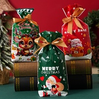 Kantong Permen Natal Kemasan Hadiah Kecil Kantong Apel Desain Santa Claus Asal Yiwu Kantong Serut E-Commerce Lintas Batas