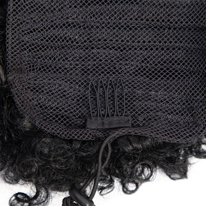Clip In Fluffy Kinky Curly hair bun Extension <span class=keywords><strong>de</strong></span> cheveux synthétiques courts Afro Puff Drawstring yaki Ponytail Pour Explosion Coiffures - Product Image 3