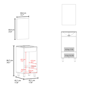 Chaux <b>Floating</b> Wide Double Door Vanity With Resin Sink White Bathroom Storage - Product Image 5