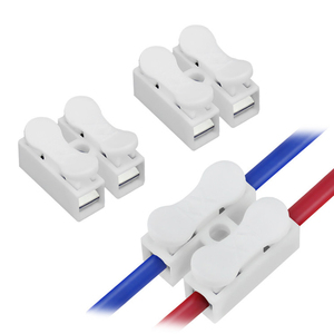 Connecteurs rapides CH-2 CH2 à 2 broches, type à pression, bornier à ressort autobloquant pour câblage électrique, connecteur universel - Product Image 1