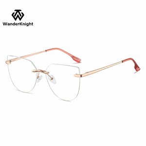Gafas Ópticas RUISEN sin Montura, Diseño Ojo de Gato, con <span class=keywords><strong>Lentes</strong></span> de <span class=keywords><strong>PC</strong></span> Transparentes, Bloqueo de <span class=keywords><strong>Luz</strong></span> <span class=keywords><strong>Azul</strong></span> <span class=keywords><strong>para</strong></span> Mujer - Product Image 6