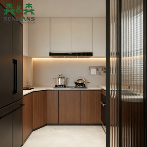 Set di Mobili per Cucina e Bagno in Legno Massello, Melamina e MDF, Standard Americano, per Appaltatori di Progetti Edili, Vendita all'Ingrosso SLS - Product Image 2