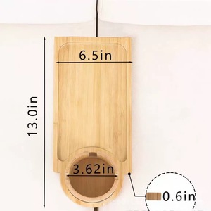 Huicheng Wooden <b>Snack</b> <b>Tray</b> With Cup Holder Multifunctional Serving <b>Tray</b> For Home Use - Product Image 4