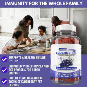 Bonbons au sureau noir à l'échinacée bio de forme personnalisée Gummies pour enfants Compléments alimentaires - Product Image 5