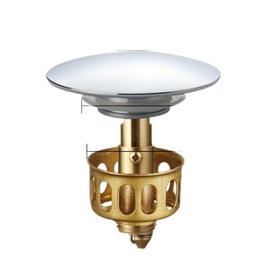 Panier filtrant escamotable tout en cuivre pour éviers de cuisine, lavabos, bacs à vaisselle, accessoires de vidange - Product Image 1