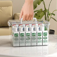 Ecologische multifunctionele plastic medische opbergcontainer van PP & PET, vierkante vorm, voor thuis, keuken, voedsel, fruit en groenten.