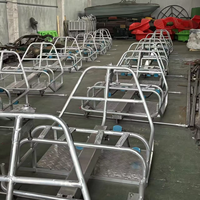 QIQU Tricycle aquatique commercial de 3,05 m en PE rotomoulé avec cadre en acier inoxydable 304 et 3 grandes roues