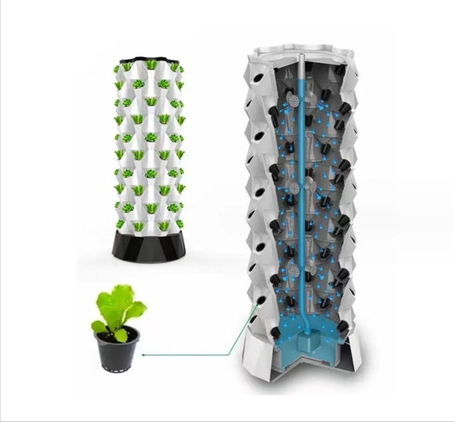 2024 New Best Yield Hydroponics System Indoor Vertical Garden Grow Aeroponic Tower