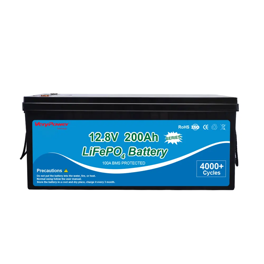 ระบบเก็บพลังงานในบ้านแบตเตอรี่ลิเธียมแบตเตอรี่เจล200Ah 100Ah 12V กล่องแบตเตอรี่พลังงานแสงอาทิตย์12V