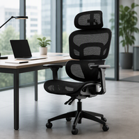 Chaise de bureau ergonomique inclinable de haute qualité pour fabricants, chaise de bureau à dossier haut avec accoudoirs réglables