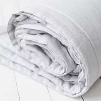 Haute qualité tissé solide bébé couette lin couverture doux écologique pépinière literie toutes saisons bébé douche cadeau