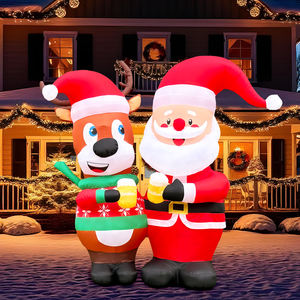 OurWarm 7.5ft عيد الميلاد نفخ رجل عجوز الأيلك نخب في الهواء الطلق حديقة زينة عيد الميلاد - Product Image 2