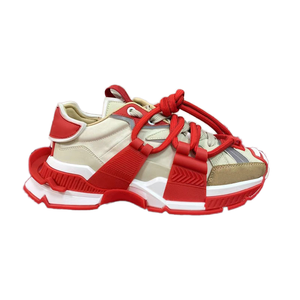 Men's High Quality Genuine <b>Leather</b> Upper Casual Sneakers New Style <b>Red</b> Black Walking <b>Shoes</b> TPR Insole Cotton Lining Fashion - Product Image 1