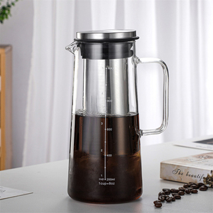 Macchina per caffè freddo e infusore per tè con caraffa di vetro resistente al calore ad alto borosilicato con filtro rimovibile in acciaio inossidabile - Product Image 2