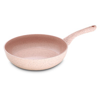 Ensemble de casseroles et poêles antiadhésives 4 pièces Ensembles d'ustensiles de cuisine Granit Aluminium Rose Cuisson Soupes et ragoûts