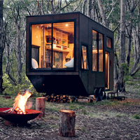 Quacent Maison de luxe SIP préfabriquée à bas prix Bungalows sur pilotis Maison préfabriquée de 2 chambres Maison Estate Hut Fertighaus