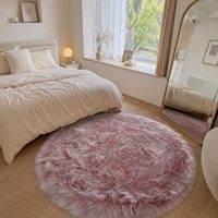 Tapis shag moderne et confortable en fausse fourrure de mouton, à poils longs, écologique, pour chambre à coucher, salon, chambre d'enfant