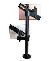Support de bureau double pour tablette Support de table antivol Support d'affichage pour IPad 10.2/10.5/10.4/10.9/11.5/12.3/13 pouces