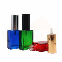 Flacon pulvérisateur de parfum en verre coloré carré de 30 ml, rechargeable, atomiseur de parfum rectangulaire, conteneur cosmétique en verre pour parfum