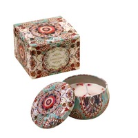Grenzüberschreitender Export Getrocknete Blumen Ma Kou Ethnischer Stil Zinn-Kerze Aromatherapie Großhandel Geschenkbox-Set Feiertag 6*4 Größe Frische Luft