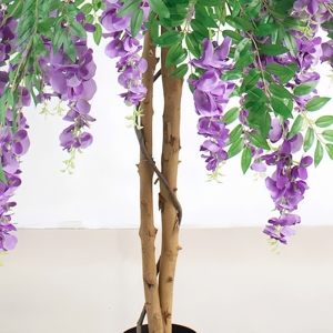 <span class=keywords><strong>Arbre</strong></span> artificiel <span class=keywords><strong>de</strong></span> glycine violette, plante <span class=keywords><strong>de</strong></span> glycine artificielle pour toile <span class=keywords><strong>de</strong></span> fond <span class=keywords><strong>de</strong></span> mariage et décoration intérieure - Product Image 5