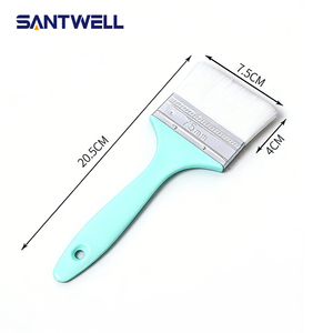 แปรงทาสีน้ำ Santwell ด้ามพลาสติก ขนแปรงสังเคราะห์ ไม่หลุดร่วง สำหรับทาสีภายในผนังและเพดานด้วยสีอิมัลชั่น - Product Image 2
