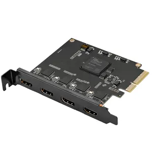 IOCREST 쿼드 HD MI 비디오 캡처 카드 PCI-e x4 인터페이스 멀티 채널 라이브 스트리밍