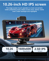 Écran portable sans fil CarPlay de 10,26 pouces, vente en gros d'usine, écran tactile HD Android Auto, prend en charge la caméra de recul 4K