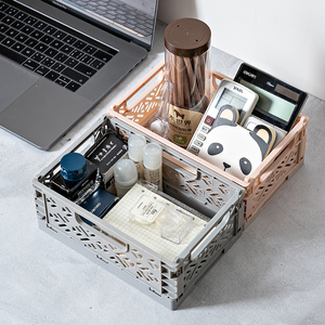3 Kích Cỡ Nhựa Nhỏ Thông Hơi Có Thể Thu Gọn Lưu Trữ Crate Chủ Có Thể Gập Lại Snack Kẹo Trái Cây Hộp Gấp Lưu Trữ Giỏ Cho Đồ Chơi - Product Image 4
