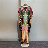 Femmes 2025 été nouvelle mode Polyester Robe décontractée belle africaine Bubu imprimer Dashiki Robe ample du Moyen-Orient Style ethnique