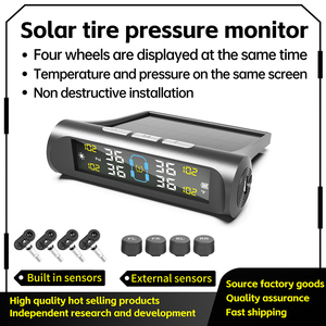 Sistema de Monitoreo de Presión de Neumáticos TPMS para Automóvil con Energía Solar, 4 Sensores y Pantalla LCD Digital para Seguridad y Protección del Vehículo - Product Image 2