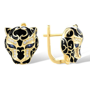 Pendientes de Oreja con Diseño de Cabeza de Leopardo para Mujer, Accesorios para el Día a Día - Product Image 4