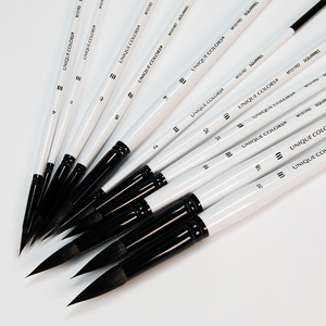 Pinceles de Acuarela de Cabeza Redonda, Pinceles de Pintura Artística de Alta Calidad con Bolsa Protectora, Gran Venta en China - Product Image 3