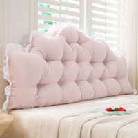 Coussin de tête de lit rembourré personnalisable style influenceur, dossier de soutien lombaire, rembourrage en polyester, couleur unie