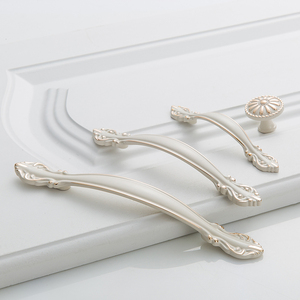 European Style Ivory White Cabinet Handles <b>Drawer</b> <b>Pulls</b> Antique Country Furniture Hardware - Product Image 2