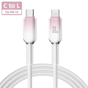 Câble de charge USB-C PD 30W pour <span class=keywords><strong>iPhone</strong></span> 14 13 12 <span class=keywords><strong>11</strong></span> Pro Max iPad, charge rapide 3A 1M 2M pour câble de données <span class=keywords><strong>iPhone</strong></span> - Product Image 4