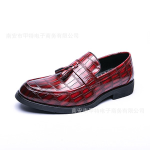 British Men's Waterproof Genuine Leather Closed Toe Shoes Oxford Handmade Wedding Formal Business Casual Anti-Slip <b>Buckle</b> <b>Straps</b> - Product Image 6