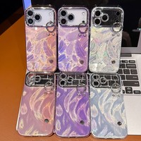 Coque de téléphone antichoc de luxe IMD avec texture ondulée électroplaquée pour iPhone 17 Pro Max et iPhone 18 Pro