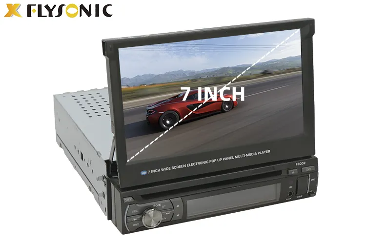 Flysonic Universal Indash Radio Touch Screen Dvd Player 7 Inch Double Din Car Stereo