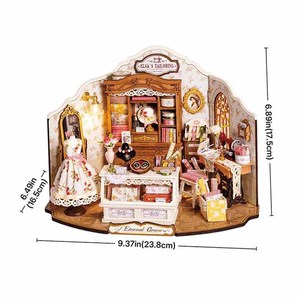 Robotime Rolife noi magazzino fai da te puzzle Kit <span class=keywords><strong>giocattoli</strong></span> fatti a mano DG178 <span class=keywords><strong>Elsa</strong></span> sartoria 3D in legno casa in miniatura - Product Image 2