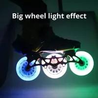 Patins à roulettes à grande roue pour hommes adultes, professionnels, de course, à trois roues, coque en PVC, freestyle