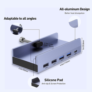 Station d'accueil portable de haute qualité <span class=keywords><strong>USB</strong></span>-C pour ordinateur portable et adaptateur chargeur Type-C, concentrateur multiport 9-en-1 <span class=keywords><strong>USB</strong></span>-C pour MacBook - Product Image 4
